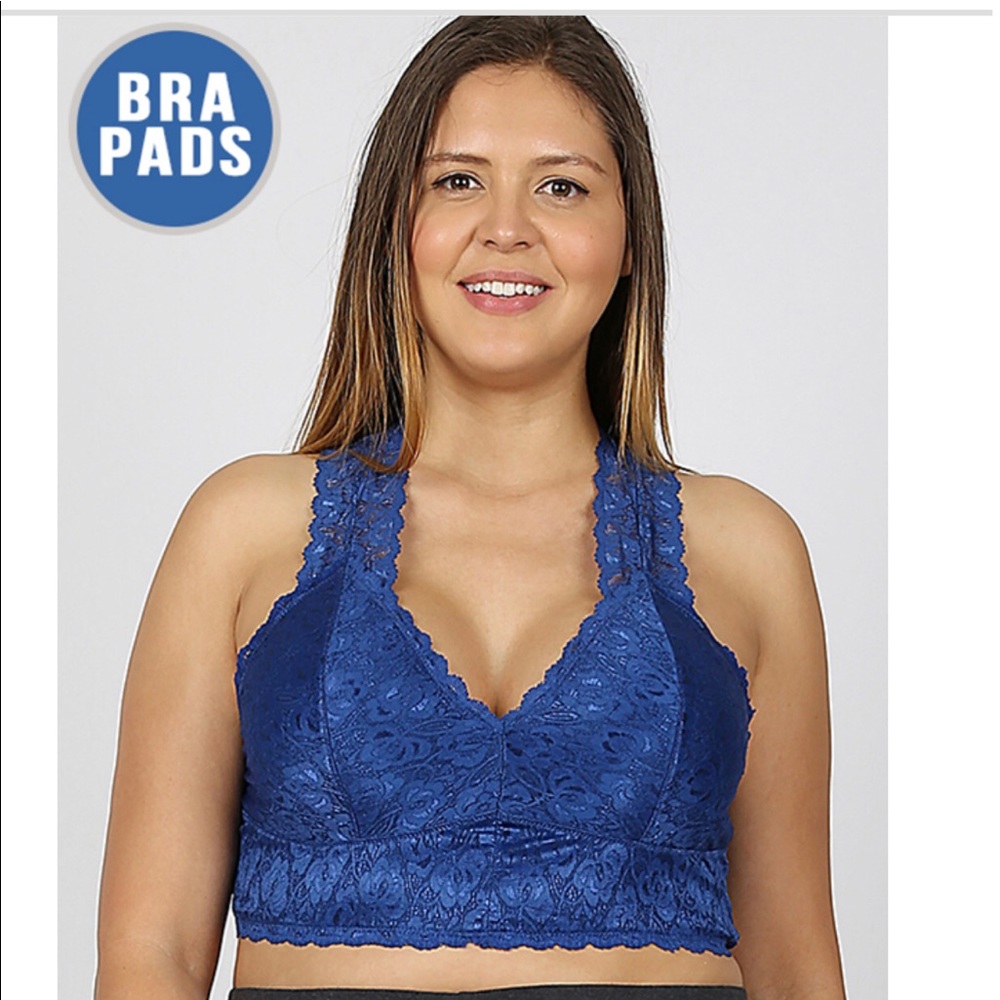 NEW! Zenana Outfitters Lace Racerback Bra Bralette - Picture 8 of 8